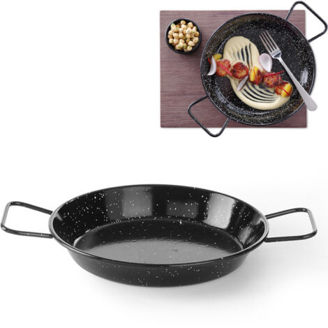 Hendi – Poêle à paella émaillée 12 cm – Acier émaillé – Pour cuisinières gaz, vitrocéramiques, électriques – 622711 (1/3)