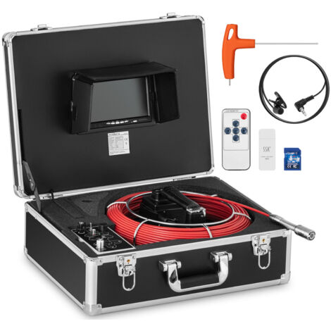 Caméra d'inspection endoscope LCD TFT 7'' diamètre de tuyau 40-80 mm longueur 50 m (1/5)