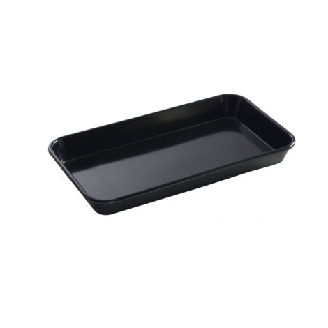 Plateau à viande et à nourriture en mélamine 290 x 160 x 35 mm noir - Hendi 568101 (1/2)