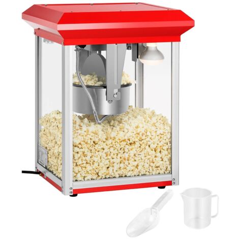 Machine à popcorn - Royal Catering - Verre de sécurité - Temps de prép. : 3 min - Rouge