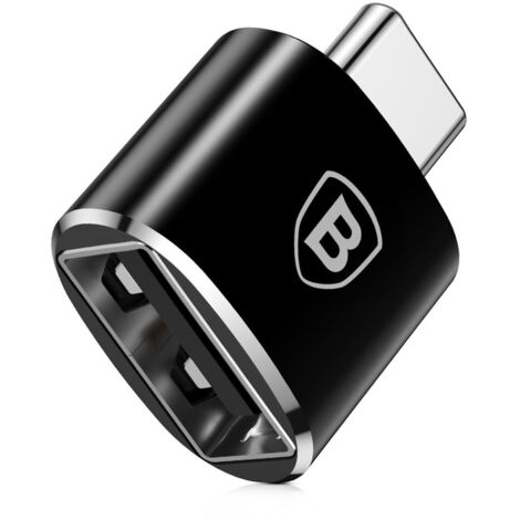 Adaptateur Baseus USB vers USB Type-C 2,4 A (noir)