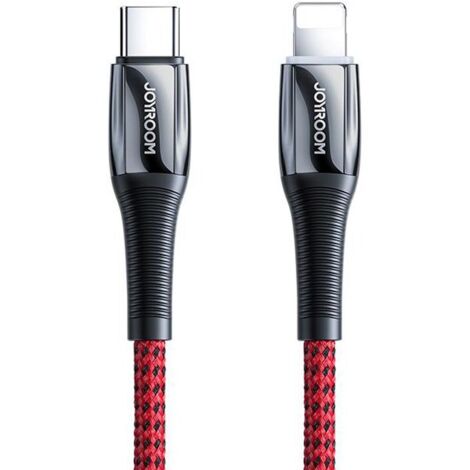 Câble pour iPhone USB-C - Lightning Power Delivery 20W 2.4A 1.2m rouge (1/5)