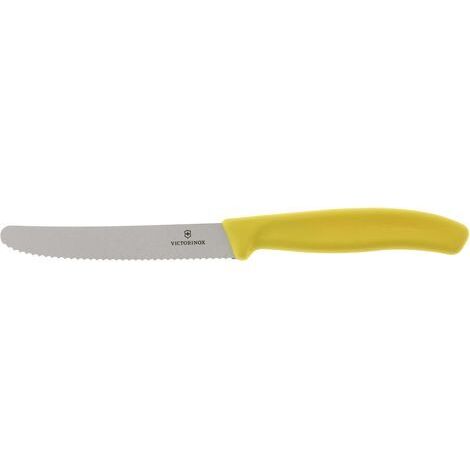 Couteau à tomates Victorinox - Lame dentelée 11 cm, Jaune (1/2)