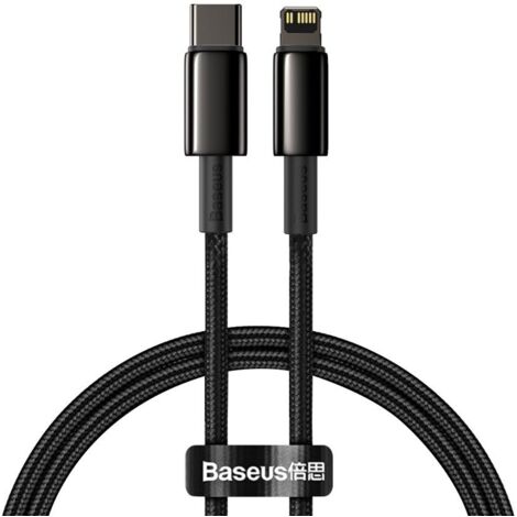 Câble USB-C pour iPhone - Charge rapide 20 W 1 m - Noir (1/5)