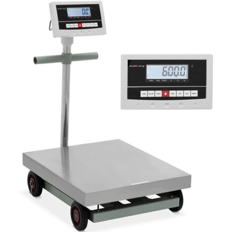 Steinberg Systems – Balance plateforme 600 kg – Résolution 0,1 kg – Dimensions 500 x 600 mm – Écran LCD 27 mm – Adaptateur CA + batterie (1/5)