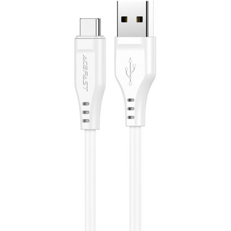 Câble USB pour téléphone - USB-C 3A 1,2 m blanc (1/5)