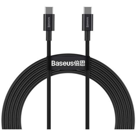 Câble USB-C de qualité supérieure - Charge rapide USB-C 100 W 5 A 2 m - Noir (1/5)