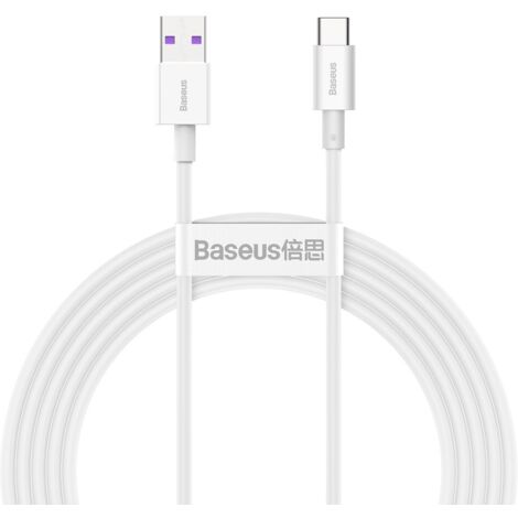 Câble USB-C 66 W 6 A 2 m de qualité supérieure - Blanc (1/5)