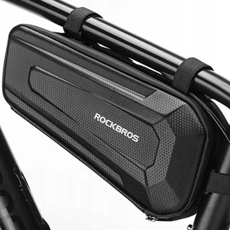 Sacoche de vélo rigide et étanche montée sur cadre 2,5 L, noire (1/5)