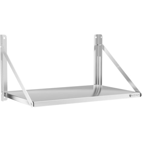 Étagère murale pliante en acier inoxydable 80x45cm (1/6)