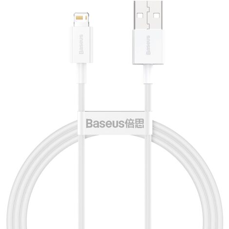 Câble USB Lightning iPhone 2,4 A de qualité supérieure, 1 m, blanc (1/5)