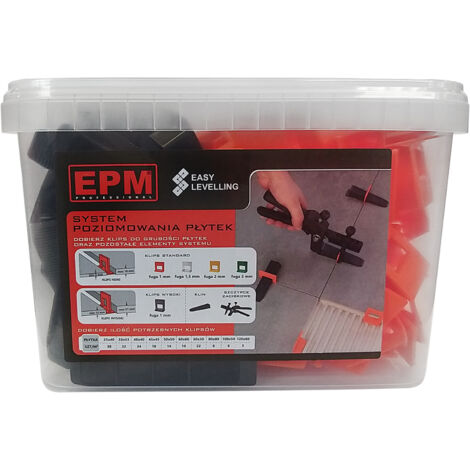 SYSTÈME DE POSE DE CARRELAGE À NIVELLEMENT FACILE 50 CALES + 100 CLIPS 1MM - E-315-8801 (1/4)