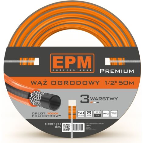 TUYAU RENFORCÉ POUR DISPOSITIFS D'ARROSAGE 1/2 50MB PREMIUM - E-200-1012