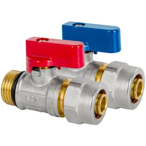 MINI-VANNE À BILLE PEX AVEC PRESSE-ÉTOUPE 1/216 EAU FROIDE - DART.380-1/2
