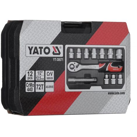 JEU D'OUTILS 1/2' 12 PIÈCES XS - YT-38671 (1/5)