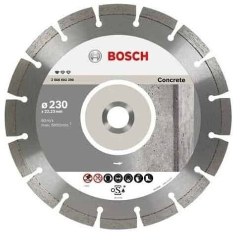 Bosch – Disque à tronçonner diamanté pour béton 115 mm – Alésage 22,23 mm – Épaisseur 1,6 mm – Coupe nette et homogène (1/10)
