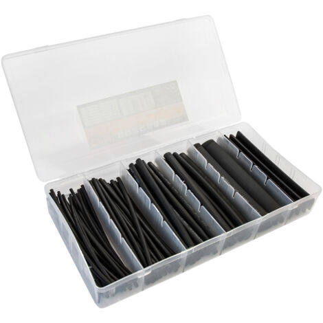 ENSEMBLE DE GAINES THERMORÉTRACTABLES 100 PIÈCES NOIRES - E-651-9992 (1/2)