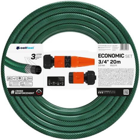 ENSEMBLE - TUYAU RENFORCÉ + RACCORDS 3/4 20M - C 10-102