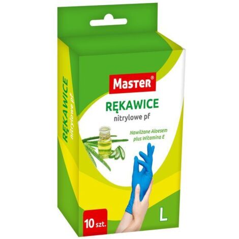 GANTS EN NITRILE MASTER ALOES TAILLE M PAQUET DE 10 - GU PAR M (1/2)