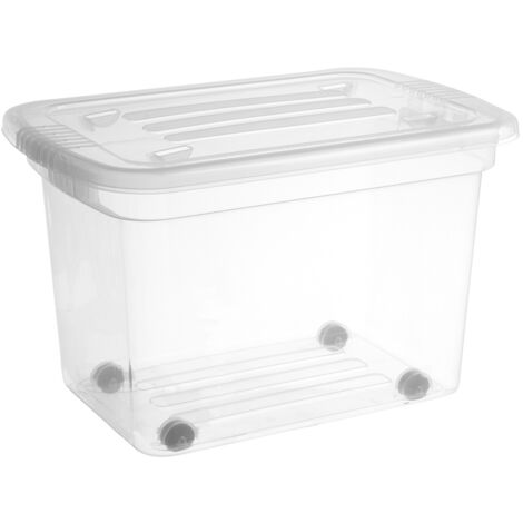 CONTENEUR DE RANGEMENT AVEC COUVERCLE HOME BOX 52L - CAPACITÉ HBP 52 (1/2)
