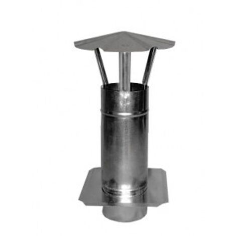 Cheminée de ventilation galvanisée avec plaque de 110 mm - RKM 110 ROZ