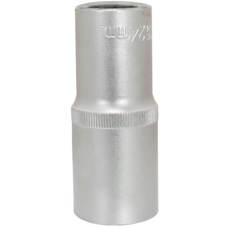 DOUILLE LONGUE 1/2'' 6 ANGLES SATINÉE 24MM - E-401-1524 (1/4)