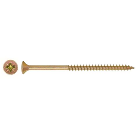 VIS À BOIS GALVANISÉE JAUNE 6,0130MM FILETAGE PARTIEL - 5 KG - MF-510-60130 (1/3)