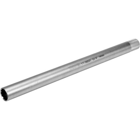 DOUILLE DE BOUGIE D'ALLUMAGE 14 MM EXTRA LONGUE 250 MM ENTRAÎNEMENT 3/8'' - YT-38521