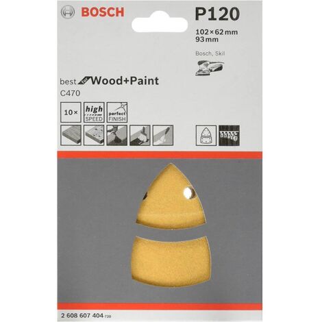 PAPIER DE VERRE 10262,93 RW PSM 160 G120 10 PIÈCES - B 2608607404 (1/5)