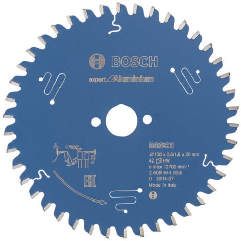 Lame de scie circulaire Bosch Expert pour aluminium 150 x 20 x 2,6 mm 42