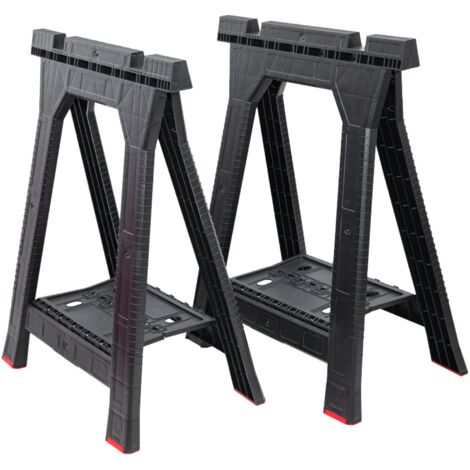 Qbrick – Tréteau de construction 2 pièces – Charge maximale 170 kg – Dimensions 582 x 62 x 782 mm – Pieds antidérapants pour stabilité (1/5)