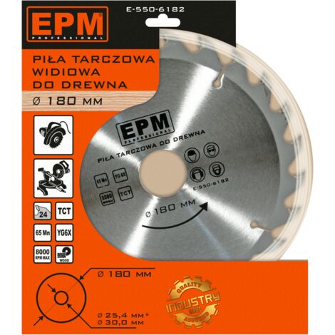 Scie frittée 180 mm 24 dents - E-550-6182 (1/2)