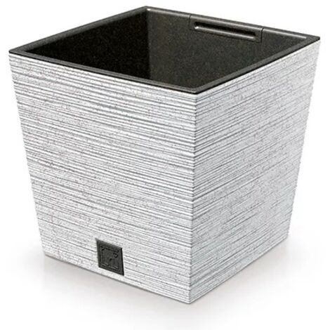 POT DE FLEURS CARRÉ FURU EN BOIS ÉCOLOGIQUE - BLANC FSC MIX - PP-DFS300W (1/2)