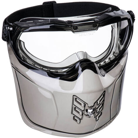 Portwest – Lunettes de protection avec mentonnière – Protection contre projections de métal en fusion – Ventilation indirecte – PS22CLR