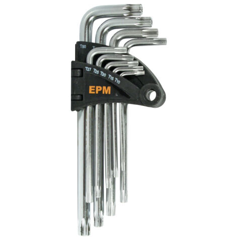 JEU DE CLÉS TORX TYPE L T10-T50 9 PIÈCES COURTES - E-400-2650 (1/3)