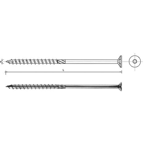 VIS À BOIS À TÊTE FRAISÉE POUR TORX 8100MM T40 - 50 PCS - SPKS 8100 (1/3)