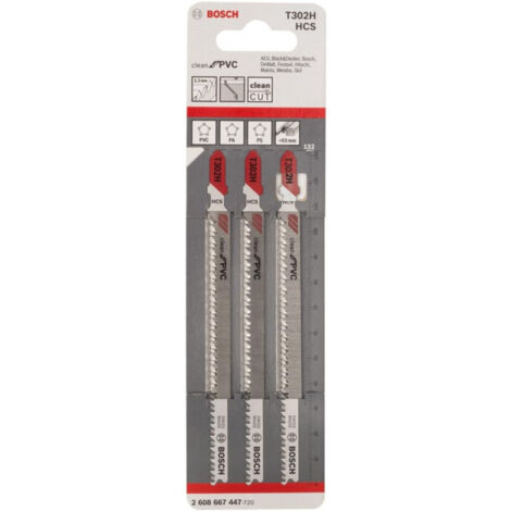 Lames de scie sauteuse T302H, lot de 3 pièces - B 2608667447