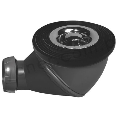 Wirquin – Caniveau de douche 50 mm – Sortie 360° – Dôme en ABS chromé – Hauteur 83/123 mm – Débit 44/53 l/min – Filtre amovible pour nettoyage facile