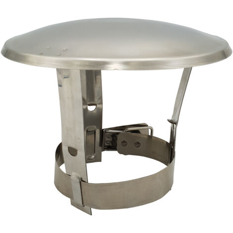 Toit de protection pour conduit de cheminée 200-250 mm – Acier inoxydable – Protection contre pluie et neige – Installation simple et rapide – Darco (1/6)