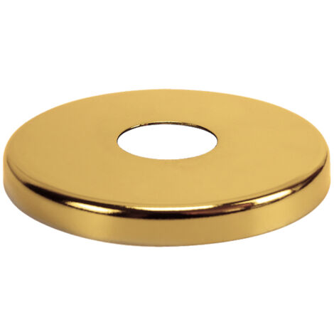Couverture de robinet 26mm 3/4' en acier couleur or – Diamètre extérieur 70mm – Hauteur 8mm – Pour installations sanitaires – Tycner