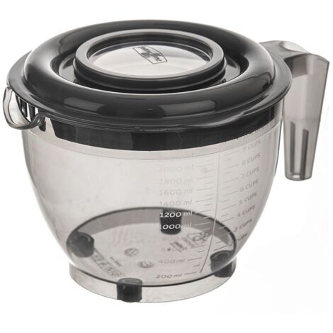 Bol mélangeur de cuisine avec couvercle et tasse à mesurer GRIS 2,5 L ORION 128602