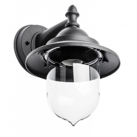 Applique de jardin noire Toskana 25 E27 IP54 pour façades GTV (1/4)