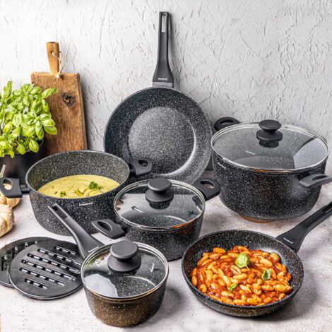 KLAUSBERG KB-7659 Ensemble de 12 casseroles avec revêtement antiadhésif ...