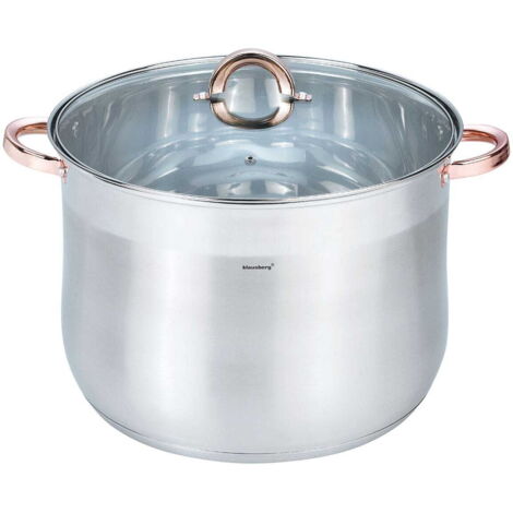 Grande marmite en acier 22,4 L 34 cm Or rose KLAUSBERG KB-7798 (1/5)