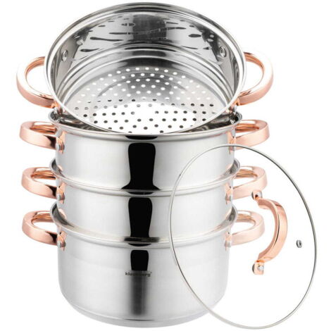 Set de marmites vapeur 22 cm 5 pièces KLAUSBERG KB-7733 cuiseur vapeur (1/5)