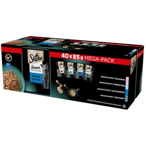 Nourriture humide pour chats Sheba saveur poisson 80 x 85 g