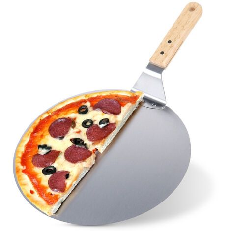 Grande pelle à pizza, plateau à pain, pelle à pâtisserie ronde en acier 30,5 cm (1/5)