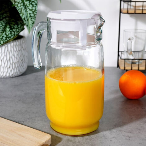 Pichet En Plastique Carafe À Jus Deau Froide Carafe Avec Couvercle Et Bec Pour Boisson Maison 2L