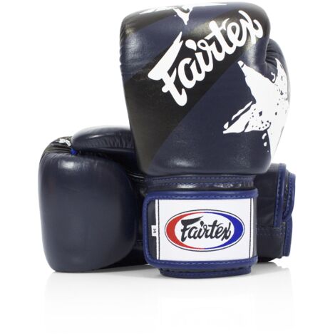 Gants de boxe Fairtex en cuir véritable BGV1 Nation Blue 12 oz (1/4)