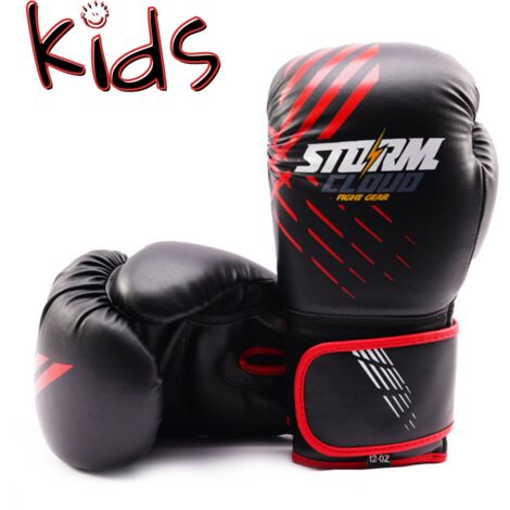 Gants de boxe StormCloud Lynx pour enfants, noir/rouge, 170 g (1/5)
